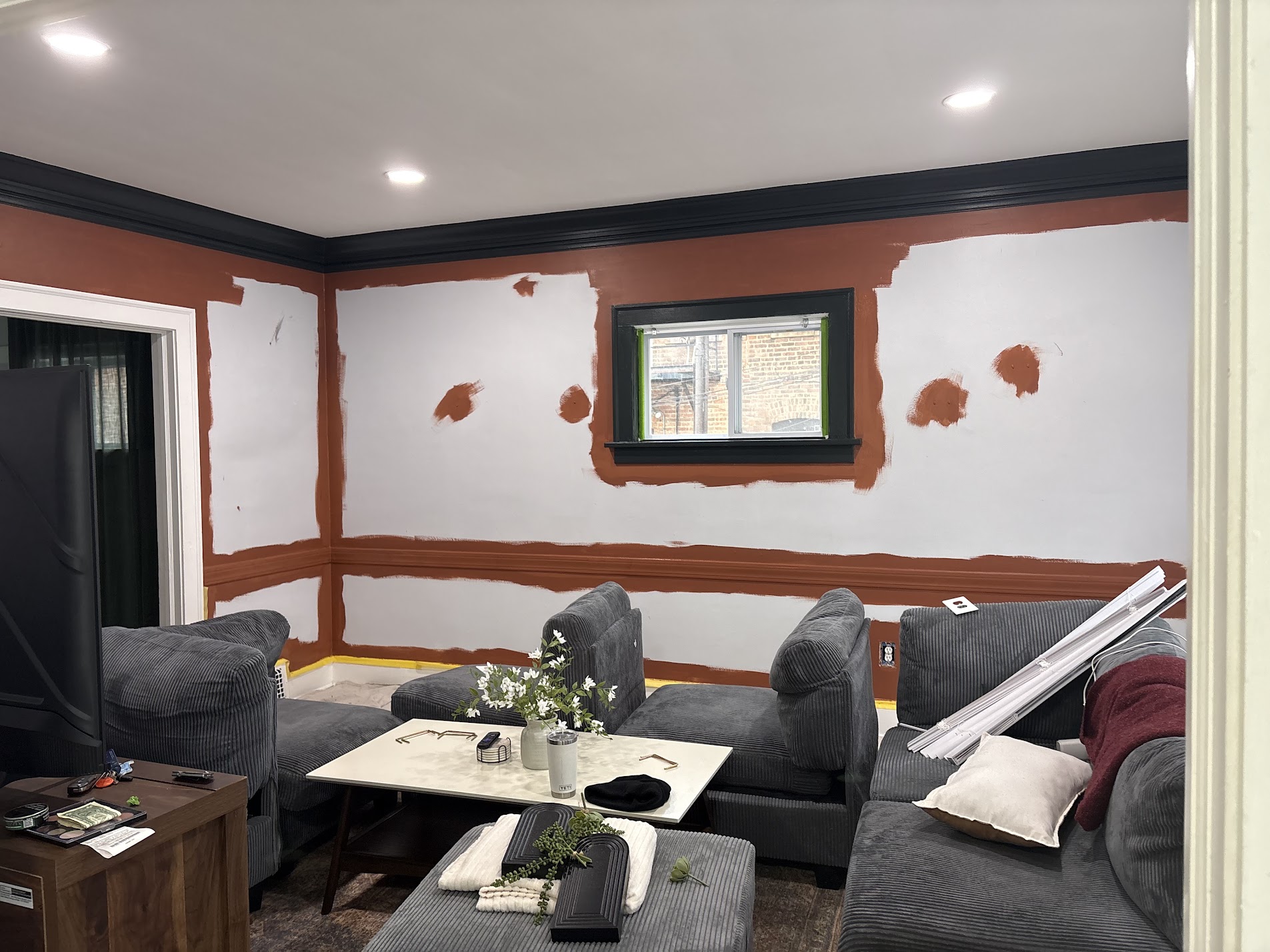 Living room before painting